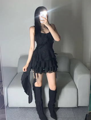 Fairy Tale Asymmetrical Frill Sleeveless Unique Vintage Tail