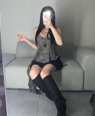 Fairy Tale Asymmetrical Frill Sleeveless Unique Vintage Tail