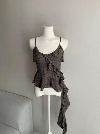 Fairy Tale Asymmetrical Frill Sleeveless Unique Vintage Tail