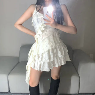 Fairy Tale Asymmetrical Frill Sleeveless Unique Vintage Tail