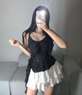 Fairy Tale Asymmetrical Frill Sleeveless Unique Vintage Tail