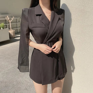 Goddess Chiffon Cape Jumpsuit Belt Wedding Guest Look