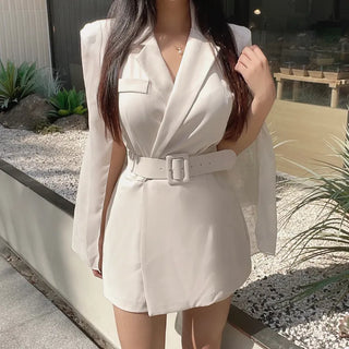 Goddess Chiffon Cape Jumpsuit Belt Wedding Guest Look