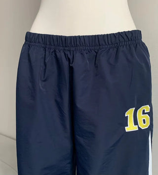 Sixteen Elastic Waist Track Pants Low-Rise Hip Correction