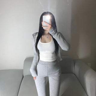 Body-Shaping High-Waisted Bootcut Training Set Suit Pants Sexy