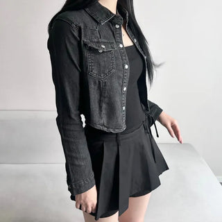 Slim Washed Pocket Denim Shirt Long Sleeve Blue