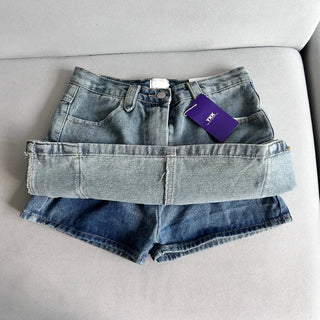 y2k Pocket Cargo Mini Skirt Built-in Shorts Skorts