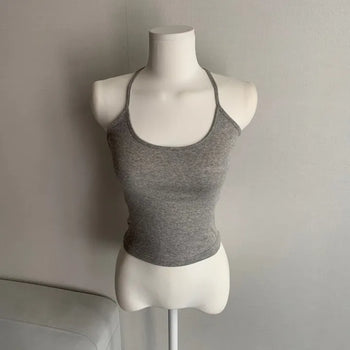 Slim Fit Layered Halter Neck Sleeveless Inner Layering