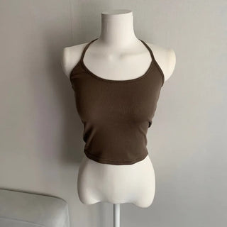 Slim Fit Layered Halter Neck Sleeveless Inner Layering