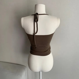 Slim Fit Layered Halter Neck Sleeveless Inner Layering