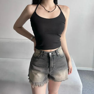 Slim Fit Layered Halter Neck Sleeveless Inner Layering