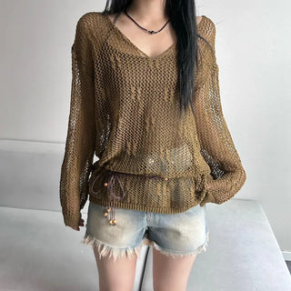 Cat Sanding Vintage Wash Denim Frill Pants Calfshorts