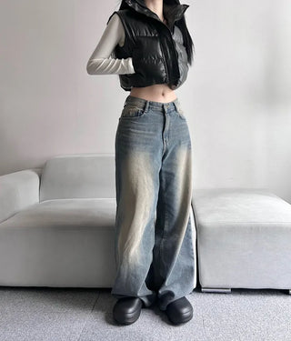 Unique Cropped Leather Padded Vest Jacket Daily Training