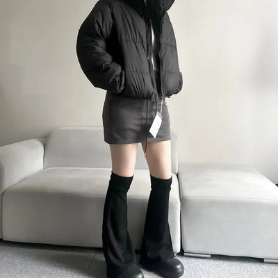 Daily Short Padded Jacket Wellon Crop Unique Basic