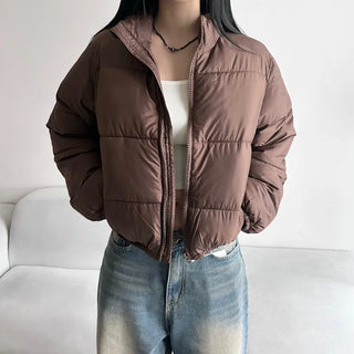 Daily Short Padded Jacket Wellon Crop Unique Basic