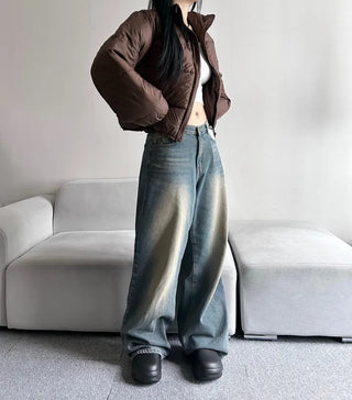 Daily Short Padded Jacket Wellon Crop Unique Basic