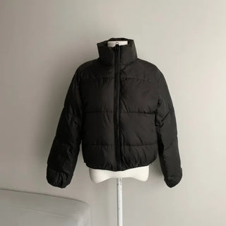 Daily Short Padded Jacket Wellon Crop Unique Basic
