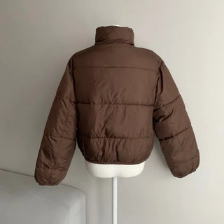Daily Short Padded Jacket Wellon Crop Unique Basic