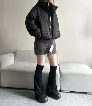 Daily Short Padded Jacket Wellon Crop Unique Basic