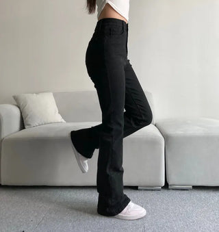 Vintage Washed Bootcut Denim Jeans Y2K Short Standard