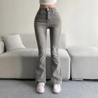 Vintage Washed Bootcut Denim Jeans Y2K Short Standard