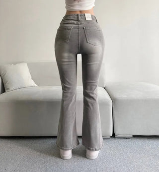 Vintage Washed Bootcut Denim Jeans Y2K Short Standard