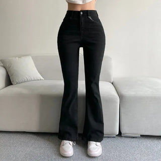 Vintage Washed Bootcut Denim Jeans Y2K Short Standard