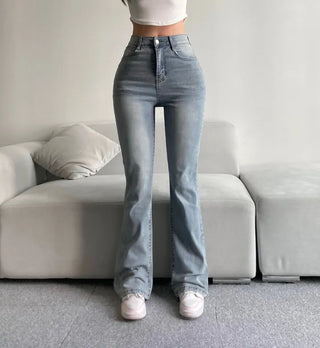 Vintage Washed Bootcut Denim Jeans Y2K Short Standard