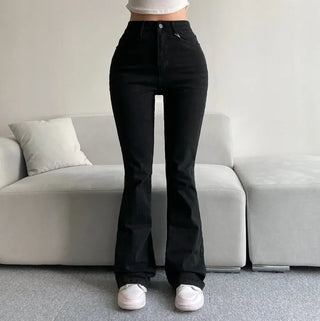 Vintage Washed Bootcut Denim Jeans Y2K Short Standard