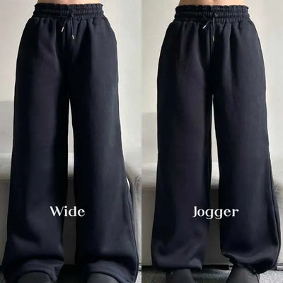 Fleece-Lined Elastic Wide Sweatpants Training Suit Unique Daily
