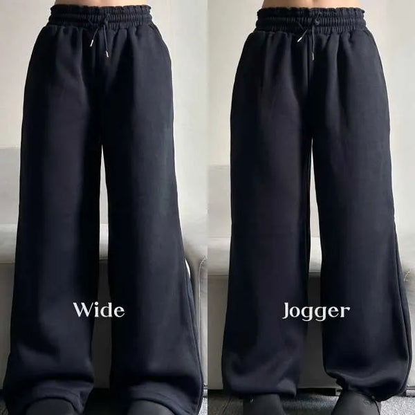 Fleece-Lined Elastic Wide Sweatpants Training Suit Unique Daily