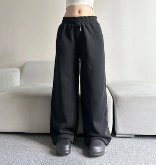 Fleece-Lined Elastic Wide Sweatpants Training Suit Unique Daily