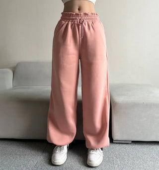 Fleece-Lined Elastic Wide Sweatpants Training Suit Unique Daily