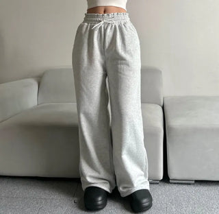 Fleece-Lined Elastic Wide Sweatpants Training Suit Unique Daily