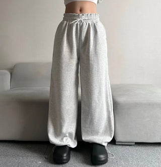 Fleece-Lined Elastic Wide Sweatpants Training Suit Unique Daily