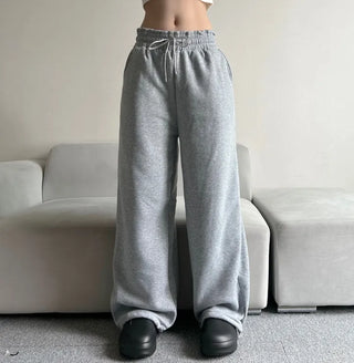 Fleece-Lined Elastic Wide Sweatpants Training Suit Unique Daily