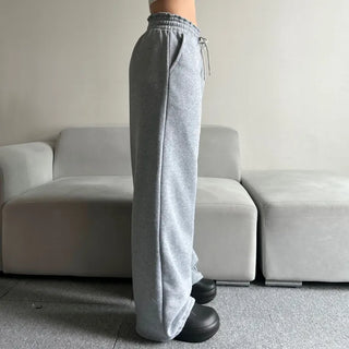 Fleece-Lined Elastic Wide Sweatpants Training Suit Unique Daily