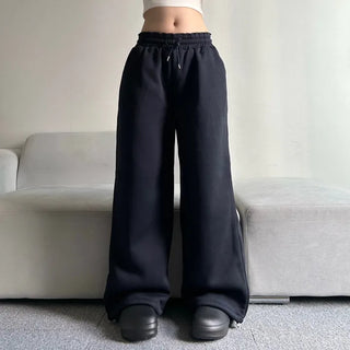 Fleece-Lined Elastic Wide Sweatpants Training Suit Unique Daily