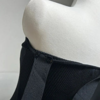 Heart Neck Choker Top Ribbed Dress Tube Party