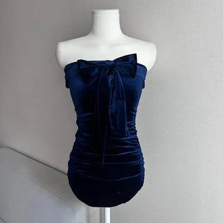 Ribbon Strap Tube Top Party Look Club Sexy