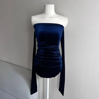 Ribbon Strap Tube Top Party Look Club Sexy