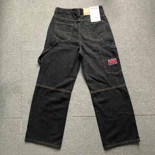 American Flag Carpenter Raw Wide Denim Pants Wappen
