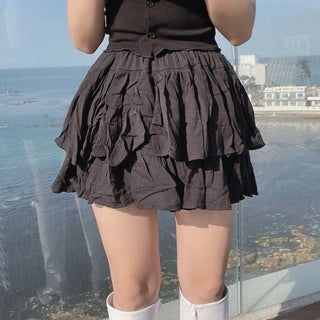 Lina Mini Tiered Skirt-Pants