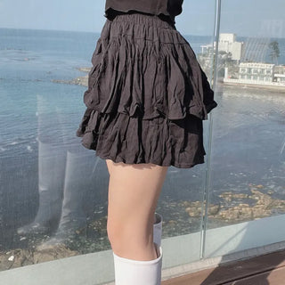 Lina Mini Tiered Skirt-Pants