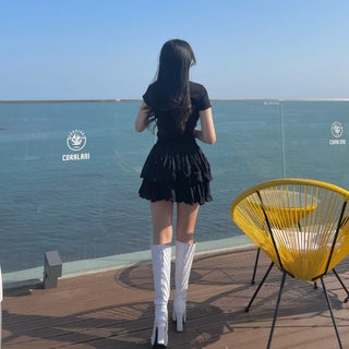 Lina Mini Tiered Skirt-Pants