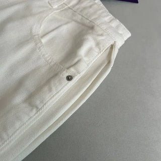 Cotton Side Pintuck Button Balloon Pants Wide Fit