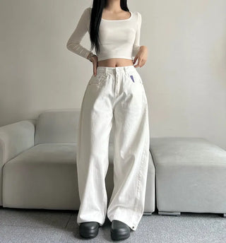 Cotton Side Pintuck Button Balloon Pants Wide Fit