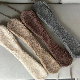 Ribbon Sherpa Fleece Earmuffs Earflaps Daily Basic Hat