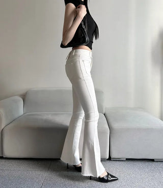 Hip Pad Front Pocket Bootcut Denim Pants Padded
