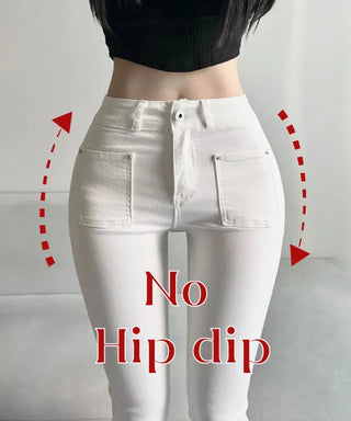Hip Pad Front Pocket Bootcut Denim Pants Padded